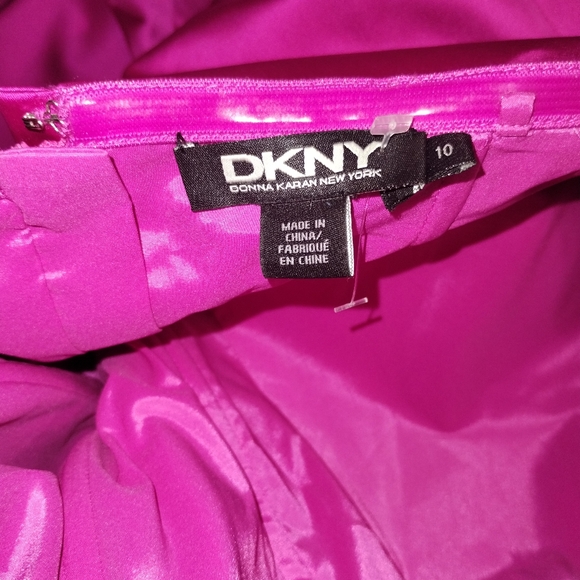 DKNY Pink formal dress, strapless size ten, great condition, short - Picture 4 of 8